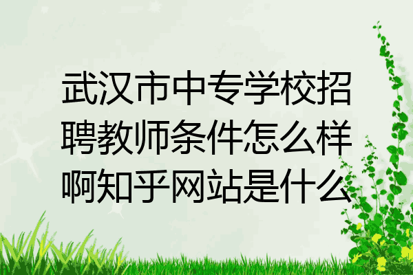 武汉市中专学校招聘教师条件怎么样啊知乎网站是什么