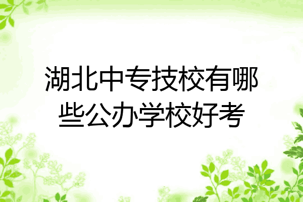 湖北中专技校有哪些公办学校好考