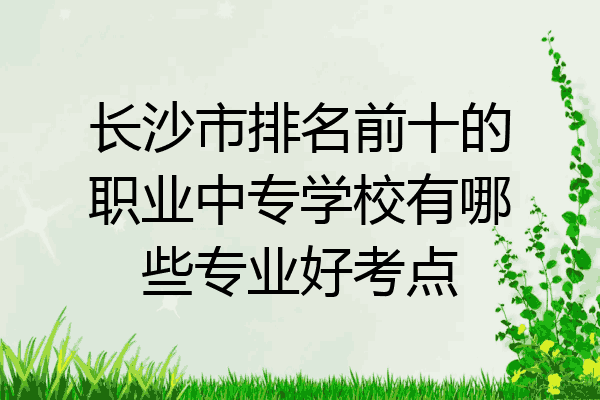 长沙市排名前十的职业中专学校有哪些专业好考点