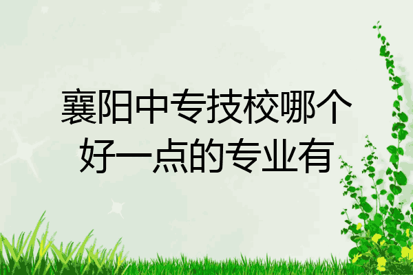 襄阳中专技校哪个好一点的专业有