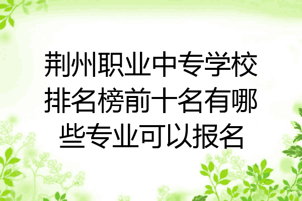 荆州职业中专学校排名榜前十名有哪些专业可以报名