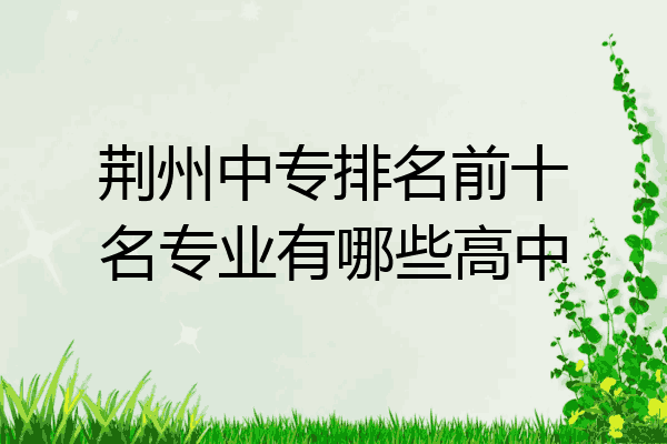 荆州中专排名前十名专业有哪些高中