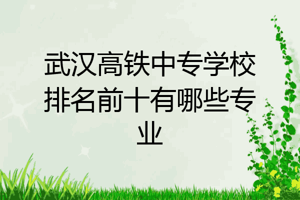 武汉高铁中专学校排名前十有哪些专业