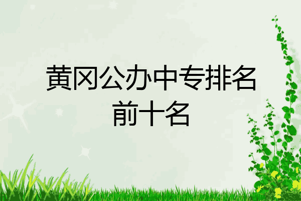 黄冈公办中专排名前十名