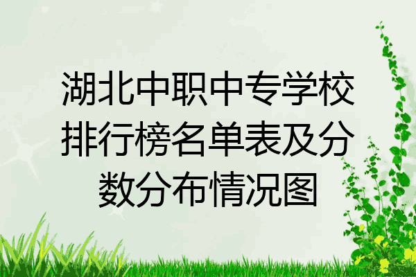 湖北中职中专学校排行榜名单表及分数分布情况图
