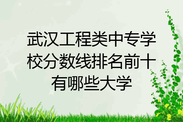 武汉工程类中专学校分数线排名前十有哪些大学