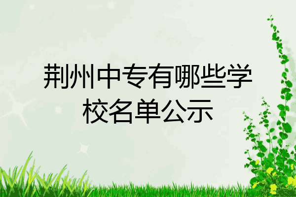 荆州中专有哪些学校名单公示