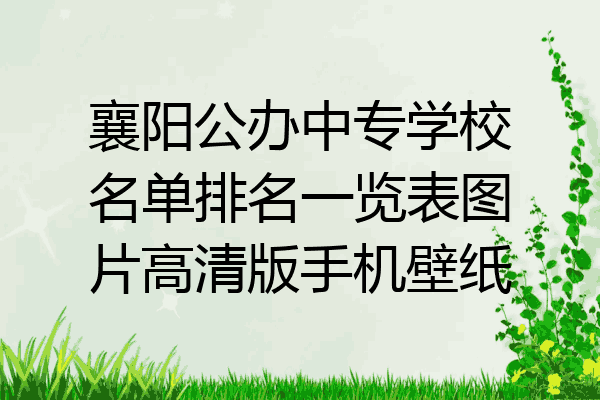 襄阳公办中专学校名单排名一览表图片高清版手机壁纸