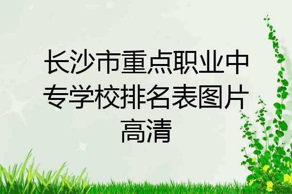 长沙市重点职业中专学校排名表图片高清