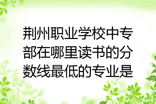 荆州职业学校中专部在哪里读书的分数线最低的专业是