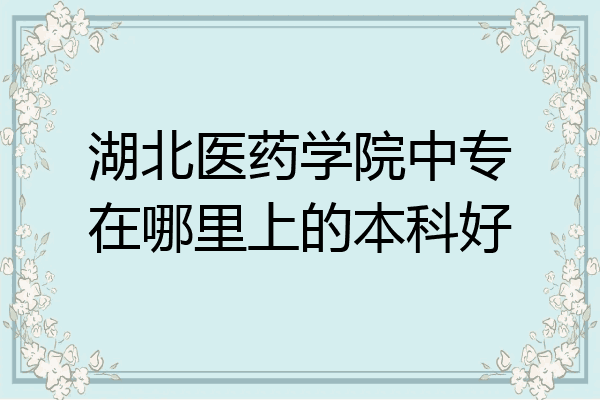 湖北医药学院中专在哪里上的本科好