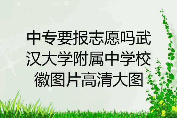 中专要报志愿吗武汉大学附属中学校徽图片高清大图