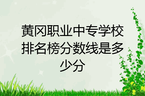 黄冈职业中专学校排名榜分数线是多少分