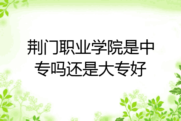 荆门职业学院是中专吗还是大专好