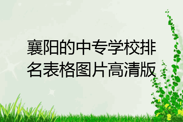 襄阳的中专学校排名表格图片高清版