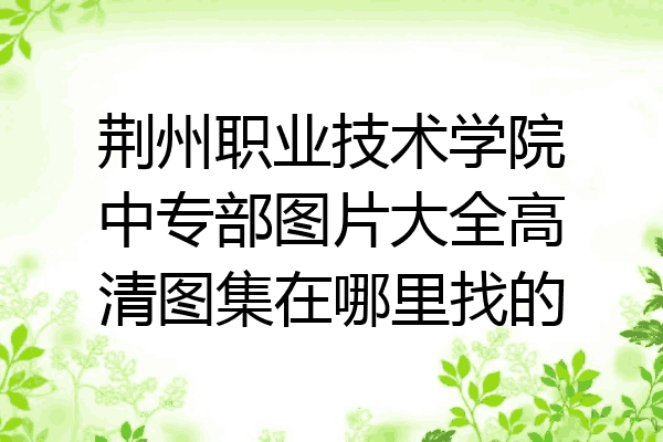 荆州职业技术学院中专部图片大全高清图集在哪里找的