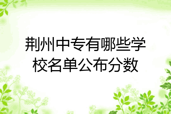 荆州中专有哪些学校名单公布分数