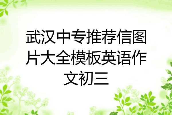 武汉中专推荐信图片大全模板英语作文初三