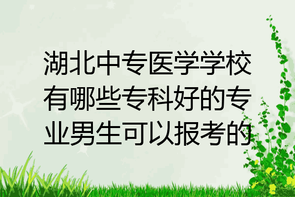 湖北中专医学学校有哪些专科好的专业男生可以报考的