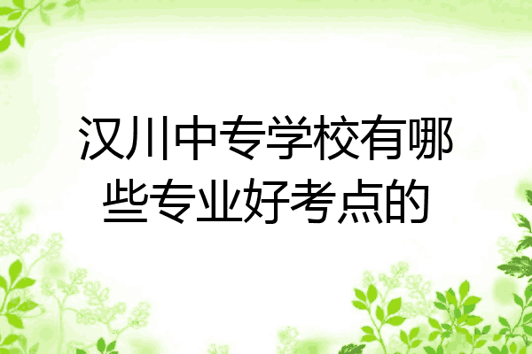 汉川中专学校有哪些专业好考点的