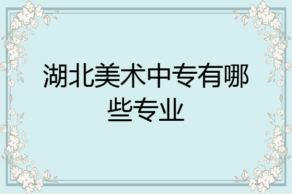 湖北美术中专有哪些专业