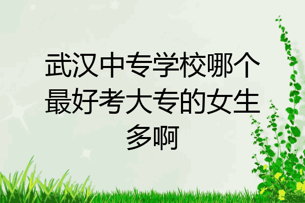 武汉中专学校哪个最好考大专的女生多啊