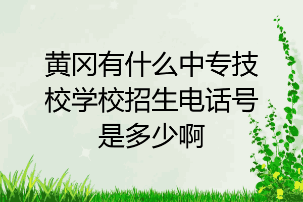 黄冈有什么中专技校学校招生电话号是多少啊