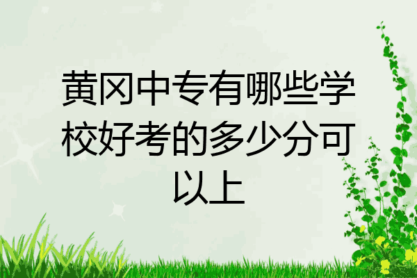 黄冈中专有哪些学校好考的多少分可以上