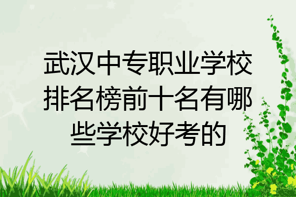 武汉中专职业学校排名榜前十名有哪些学校好考的