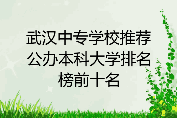 武汉中专学校推荐公办本科大学排名榜前十名