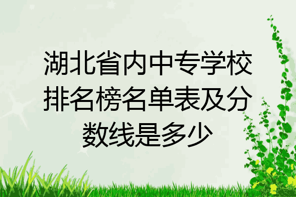 湖北省内中专学校排名榜名单表及分数线是多少