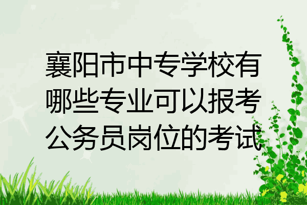 襄阳市中专学校有哪些专业可以报考公务员岗位的考试