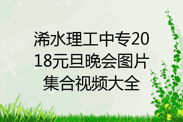 浠水理工中专2018元旦晚会图片集合视频大全