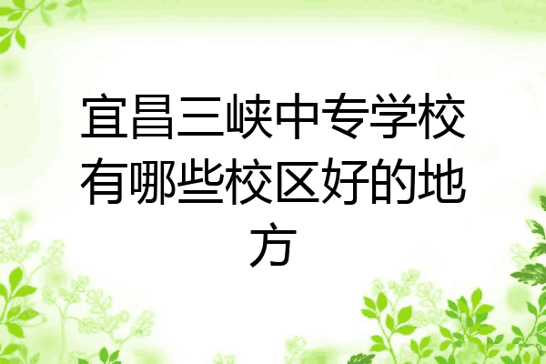 宜昌三峡中专学校有哪些校区好的地方