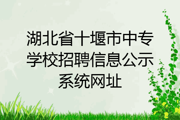 湖北省十堰市中专学校招聘信息公示系统网址