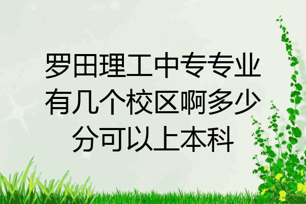 罗田理工中专专业有几个校区啊多少分可以上本科