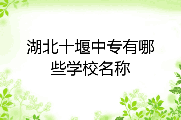 湖北十堰中专有哪些学校名称