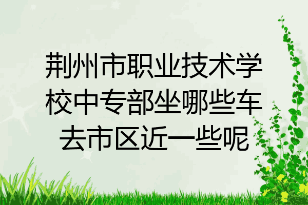 荆州市职业技术学校中专部坐哪些车去市区近一些呢