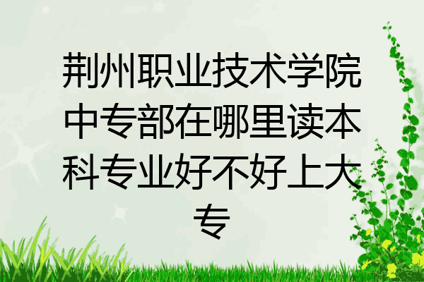 荆州职业技术学院中专部在哪里读本科专业好不好上大专
