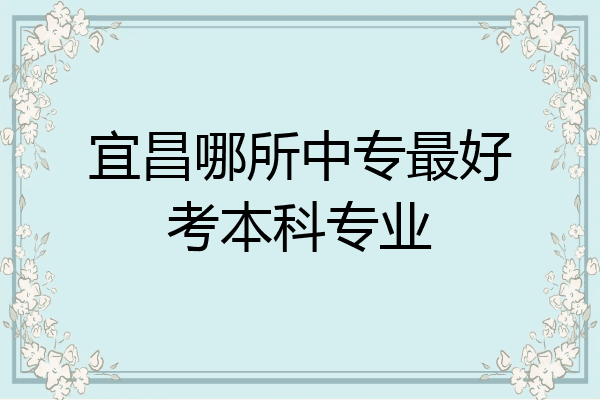 宜昌哪所中专最好考本科专业