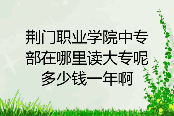 荆门职业学院中专部在哪里读大专呢多少钱一年啊