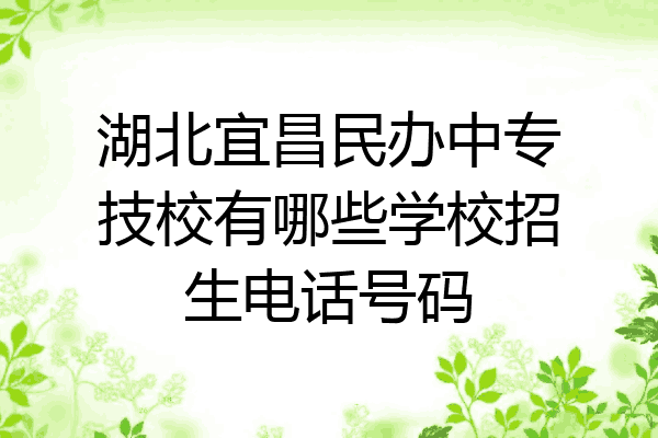 湖北宜昌民办中专技校有哪些学校招生电话号码