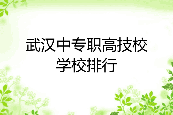武汉中专职高技校学校排行