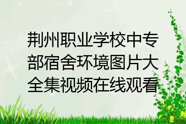 荆州职业学校中专部宿舍环境图片大全集视频在线观看