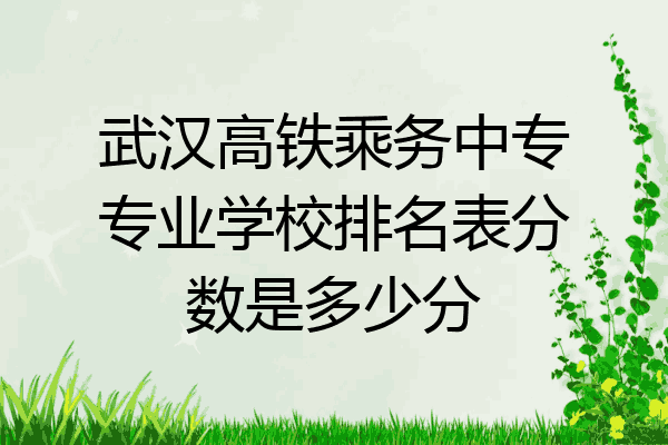 武汉高铁乘务中专专业学校排名表分数是多少分