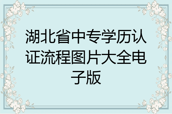湖北省中专学历认证流程图片大全电子版