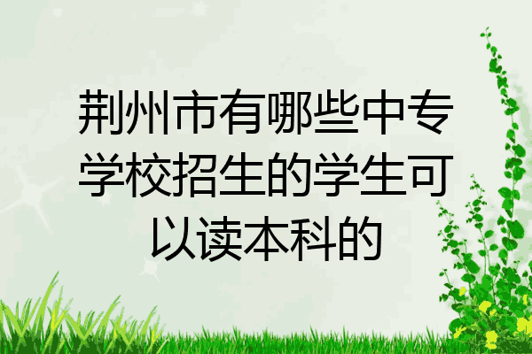 荆州市有哪些中专学校招生的学生可以读本科的