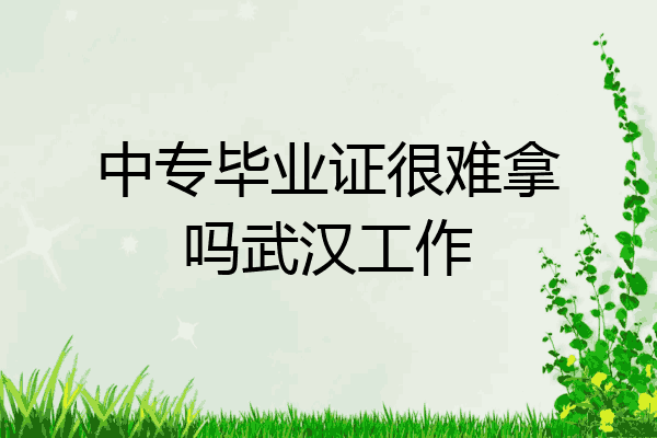 中专毕业证很难拿吗武汉工作