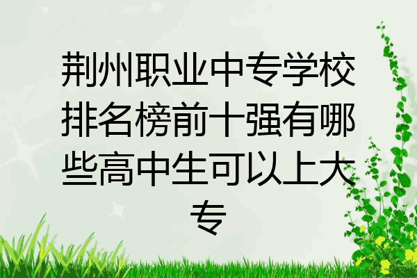 荆州职业中专学校排名榜前十强有哪些高中生可以上大专