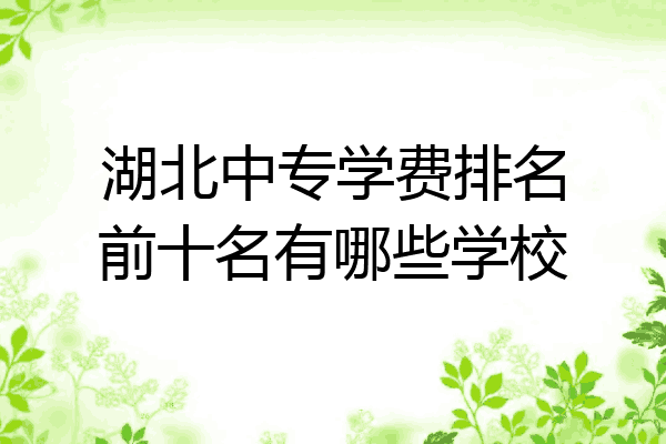 湖北中专学费排名前十名有哪些学校